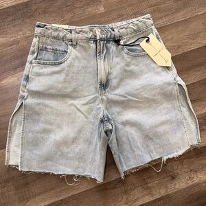 Light Gray Denim Shorts